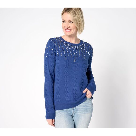 Pull Noir Isaac Mizrahi - Taille M - Occasion En Très Bon état - Style Pullover Classique Et élégant